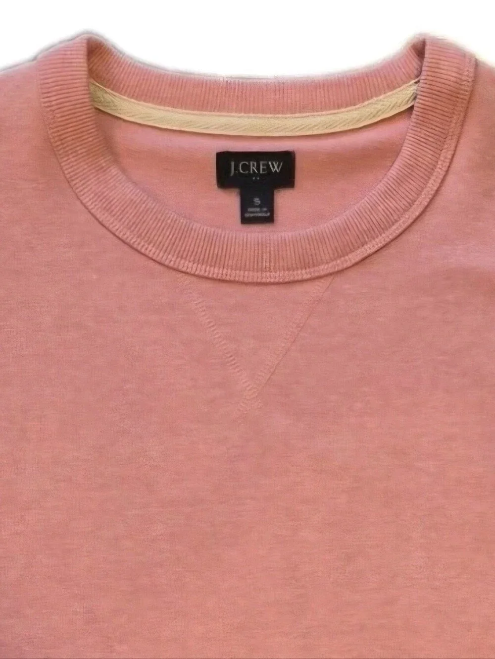 J.Crew Men's Lightweight Cotton-Blend Sweatshirt Heathered Pink - Small